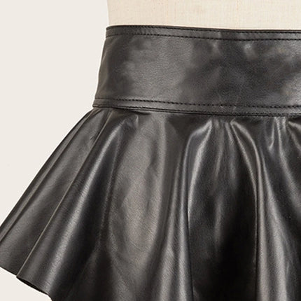 Y166 Dress Corset Belt Fashion Leather Pleated Skirt Peplum Belt