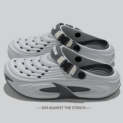 Unisex Summer Platform Sport Sandals Men 2026 Fashion Eva Soft Thick Bottom Clogs Men Outdoor Hollow Out Non Slip Beach Sandles