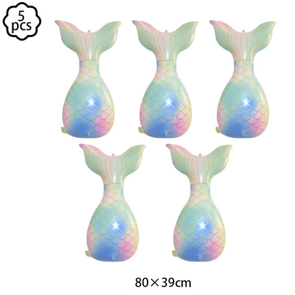 Big Upright Mermaid Tail Balloon Mermaid Balloon Wedding Baby Shower Kids Girls Birthday Decor Mermaid Birthday Party Decoration