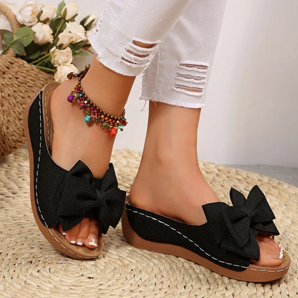 Women'S Wedge Slippers Fashionable New Summer Sandals Fashionable Casual Shoes Comfortable Flower Slippers Women'S Slippers