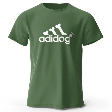 Men's Adidog Printed T-Shirt 100% Cotton Oversized Funny Graphic Tees for Men Women Summer Tops