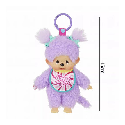 Cute Monchhichi Baby Doll Keychain Birthday Party Gift Monchhichi Hanging Pendant Doll for Bags Cartoon Monkey Pendant