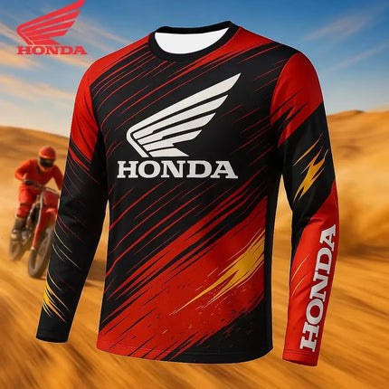 Kids/Adult Honda 2026 Summer New Off-Road Motorcycle Riding T-Shirt Breathable Sportswear Men and Women Riding Clothes