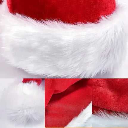 Unisex Extra-Long Velvet Santa Hat Soft Comfortable Thickened Style Christmas Holiday Accessory for Men And Women