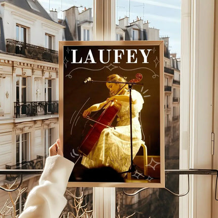 Singer Cute L-LaufeyS Modern Wall Art Poster Sticker For Living Room Bedroom Bar Home Decor Mural Painting Decoration
