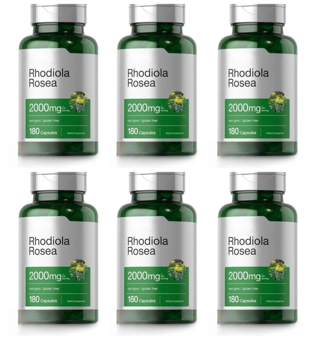 Rhodiola Rosea Root Extract 2000mg Equivalent Herbal Dietary Supplement 180 Capsules