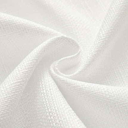 Solid Linen Texture Window Curtains Light Filtering Drapes Pair for Living Room Bedroom