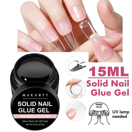 Makartt Nail Glue Remover for Press On Nails, Dissolves in 5 Mins, No Damage No Filing, Gentle Safe for Natural Nails Manicure
