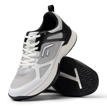 FitVille Men's Wide Pickleball Shoes Tennis Shoes Full Court Tennis Sneakers with Arch Support Lightweight Non-slip Sports Shoe
