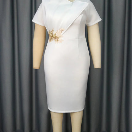 Elegant Church Dresses for Women Party Bodycon Long Sleeves with Lace Appliques Sheath Classy Occasion African Wedding Guest New