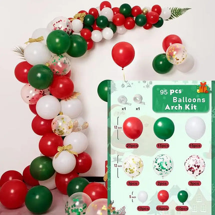 Red Green Christmas Balloons Garland Arch Kit Blue Yellow Ballon Set Video Game Party Circus 1st Birthday Decorations Air Globos