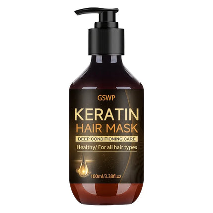 GSWP Keratin Hair Mask: Deeply Hydrates and Moisturises, Reduces Frizz and Split Ends, Leaving Hair Soft and Shiny.100/200ml