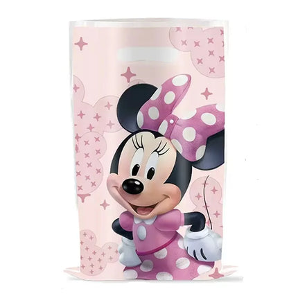 Minnie Birthday Party Decoration Banner Candy Boxes Keychain Minnie Donald Duck Triangle Pennant Flag Streamer Favor Bags Gifts