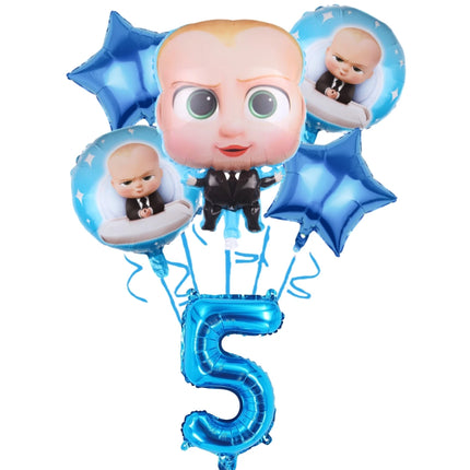 Cartoon Baby Boss Boys Girls Theme Birthday Party Decoration Disposable Tableware Background Balloon Baby Shower Children Gift
