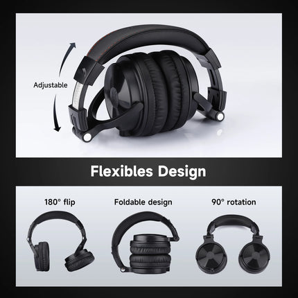 Oneodio Pro-C Bluetooth Wireless Headphones With Mic 110Hr Hi-Res Over Ear Bluetooth 5.2 Headset Earphone For Phone PC Sports