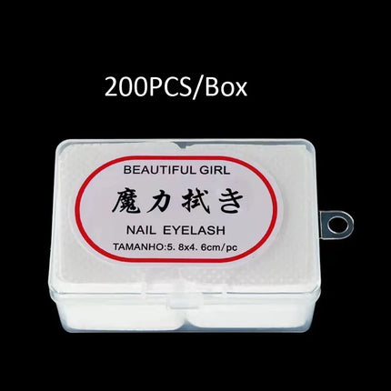100/200/300PCS Lint Free Nail Wipes, Glue Wipes, Absorbent Soft Non-woven 200pc Lint- Free Cotton Wipes Nail Polish Remover Wipe