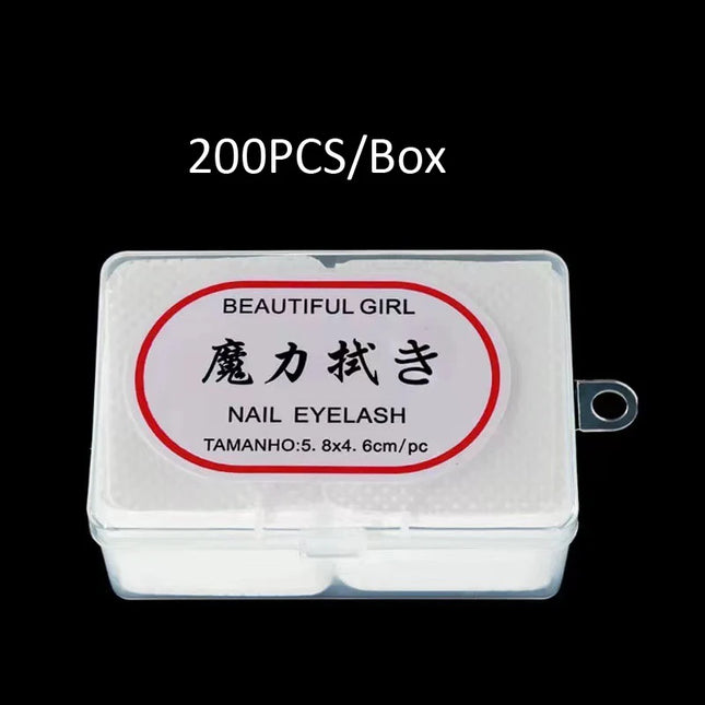 100/200/300PCS Lint Free Nail Wipes, Glue Wipes, Absorbent Soft Non-woven 200pc Lint- Free Cotton Wipes Nail Polish Remover Wipe