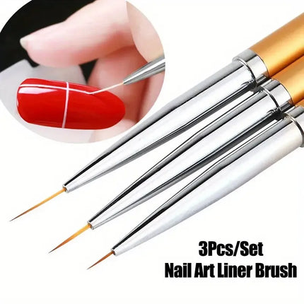 Nail Art Color Drawing Brush, Nail Glue Extension Brush Eyeliner Brush Set, French Stripe Nail Eyeliner Brush, Nail Brush