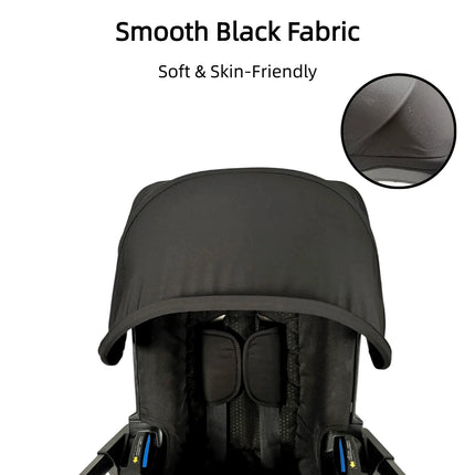Black Canopy 3-in-1 Replacement Cover Compatible with Doona+ Car Seat, Stroller Sunshade Accessories for Baby Newborn