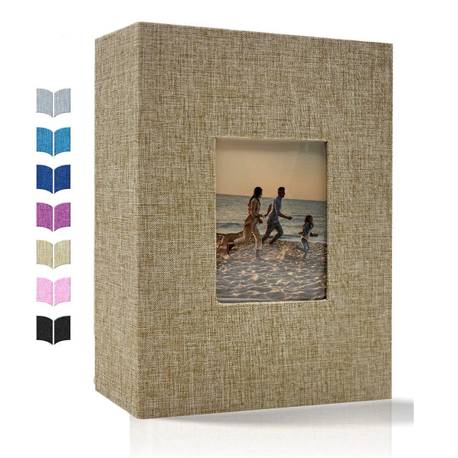 1 Linen 4x6-600 Pocket Photo Album with Horizontal and Vertical Pockets, Suitable for Valentine's Day Gifts with Mother's Photos
