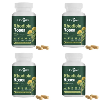 Googeer Rosavins Capsules Herbal Wellness Supplement Energy Focus Sleep Immune Support for Men and Women 60 Capsules