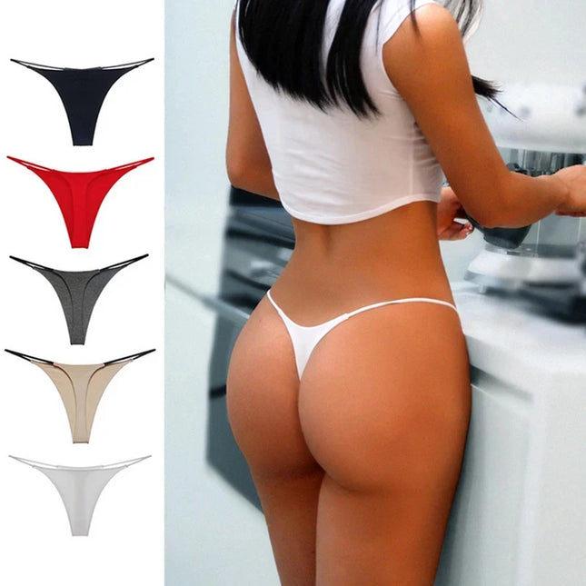 1/2Pcs Panties Cotton Women'S Underwear Sexy Panties Female Underpants Thong Solid Color Pantys Lingerie S-XL Low-Rise Design