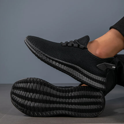 Men's Lightweight Breathable Running Shoes with Lace-Up Design Comfortable All-Day Versatile Fashionable Mesh Upper