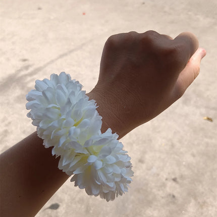 Artifical Jasmine Gajra Bracelet Floral Jewelry Traditional Scrunchies Bracelet Bun Juda Indian Wedding Favor