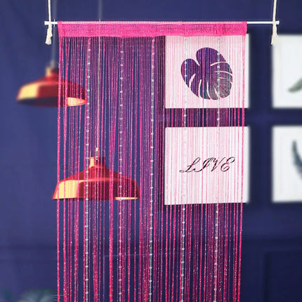 100CM X 200CM Crystal Beaded String Curtains Screen String Divider Blind for Salon Living Room Door Wall Window Tassel Curtain