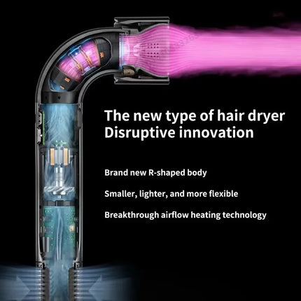 100-110v Hair Dryer Ionic Ceramic Cabello Leafless Hairdryer Electric Blow Drier Professional Heat Air Blower Leaf Ion Blowdryer