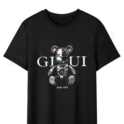 Motorcycle GucciS Modern Elegant And Timeless Classic USA Cotton T-shirt Summer Casual Short Sleeved O-Neck Unisex Tops