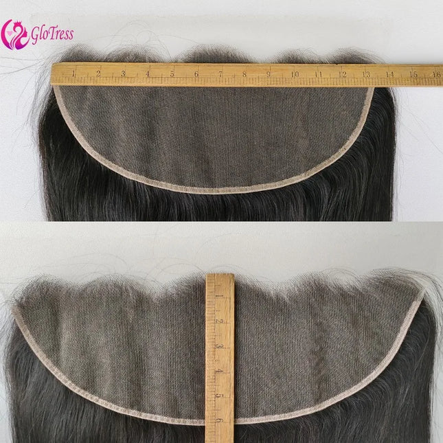 12A 13x6 Transparent Lace Closure Brazilian Virgin Remy Straight Hair 100% Virgin Natural Color Pre Plucked for Black Women
