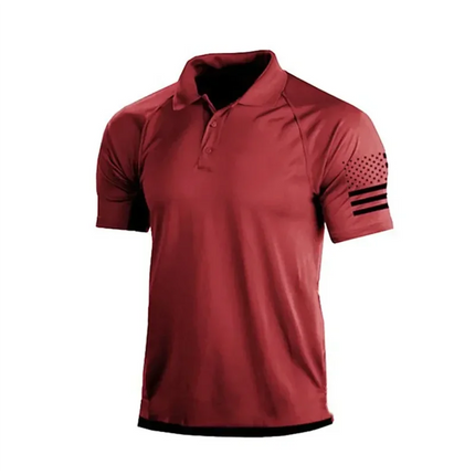 American Flag Pattern Polo Shirt For Men Colorful 3D Printed T-Shirts Outdoor Fashion Casual Sport Loose Street Lapel Tops Tees