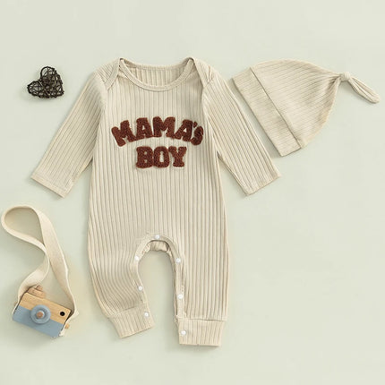 Newborn Boy Clothes Baby Boy Coming Home Hospital Outfit Little Dude Romper Jumpsuit+Hat Clothing Set