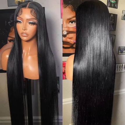 200% Real Density Bone Straight 13x4 13x6 Hd Transparent Lace Frontal Wigs For Women 360 PrePlucked ≥98% Human Hair Lace Front