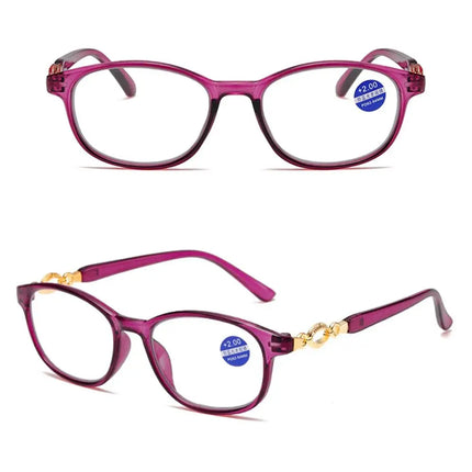 FG New 3 in 1 Progressive Multifocal Reading Glasses Women Anti-blue Eyeglasses Easy To Look Far and Near +1.0 To +4.0