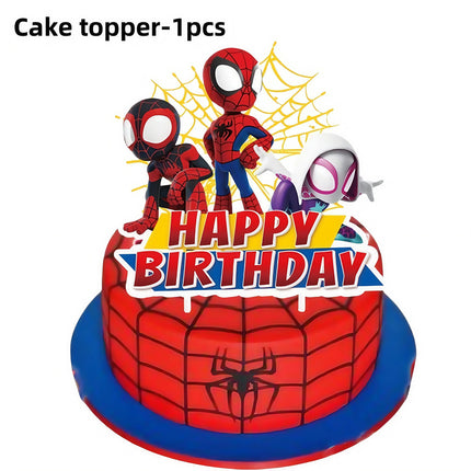 Spider Hero Birthday Party Decoration Plate Cup Banner Balloon Superhero Party Favors Baby Shower Decor Birthday Supplies Gift