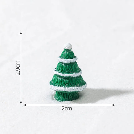100pcs Wholesale Mini 3D Christmas Tree Resin Charms DIY for Keychain Jewelry Home Desktop Oranment Dollhouse Accessories