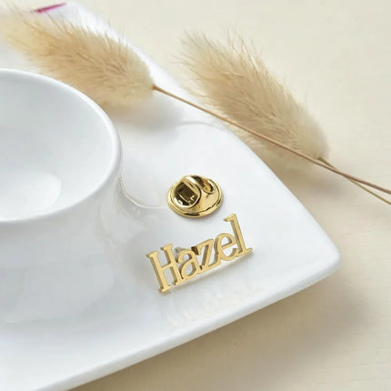 Customized name brooch, business low-key suit brooch, men's formal wear and accessories, universal for daily banquets