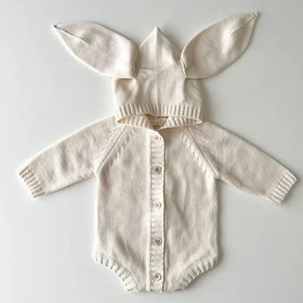 New Infant Baby Girls Knitted Jumpsuit Autumn Winter Children Knitted Clothes Long Sleeve Sweet Flower Rompers