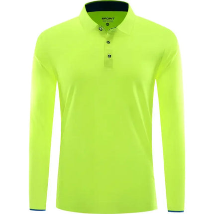 Long Sleeve Quick Dry Sports Polo Shirt Running Fitness Shirt Customized Logo Printing Breathable T-shirt Tops S-6xl 2025