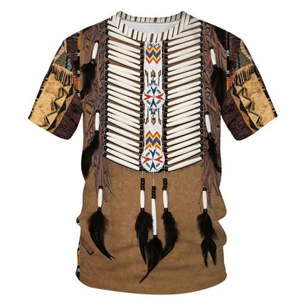 Summer Indian Ethnic Style 3D Print T-Shirts Streetwear Men Fashion Harajuku Casual Oversized O-Neck T Shirt Tees Tops