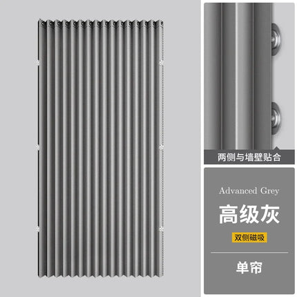 Magnetic Door Curtain Pleated Folding Accordion Door Closet Curtain, Room Divider Curtain Applicable Bedroom Room Living