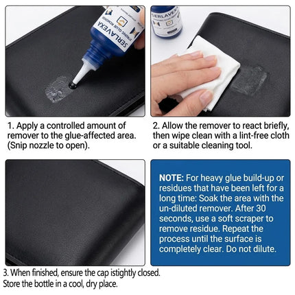 High Performance Strong Glue Remover, Pro Adhesive Dissolver for 502 Super Glue, Tape & Label Residue, Safe on Fabric and Glass