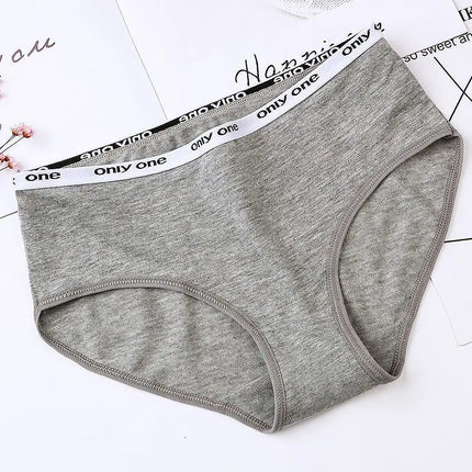 10pcs Pure Cotton Mid Waist Briefs Womens Sexy Basic Type Panties Girls Comfort Underpants Female Sport Underwears Lady Pantys