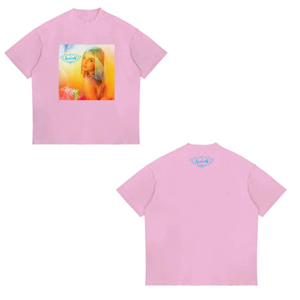 The Addison Rae Tour 2026 T-Shirt Addison Rae Album Merch Vintage T-Shirts Men's and Women's Fashion Cotton Summer New T Shirt