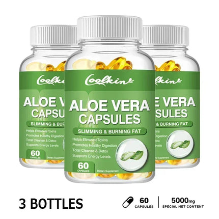 Aloe Vera Extract Capsules - Supports Intestinal, Digestive and Immune Health, Relieves Constipation and Balances Stomach AcidSu