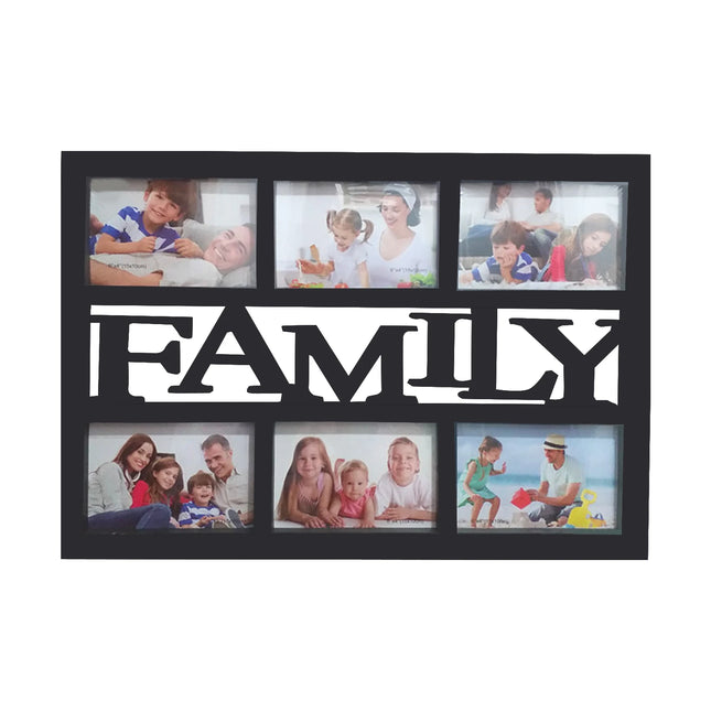 6 Slots Photo Wall Collages Kit Family Love Picture Frame Multi Opening Wall Decor Home Artwork Display
