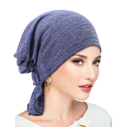 New Women  Muslim turban Breathable Bandana Headscarf Pre Tied Turban Hats Headwear Headwrap Cap Chemo Beanies Bonnet Caps