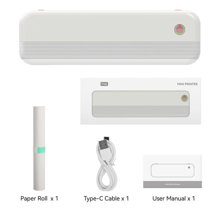 Peripage P40 A4 Portable Thermal Printer Wireless Mobile Photo Printer Support 2''/3''/4''/216mm/210mm & Paper Width Inkless